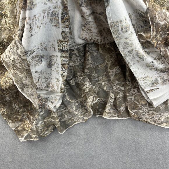 CAL STYLE Vintage Floral Tunic Lace Overlay Blouse Top XL Boho USA - Picture 4 of 8